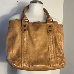 Frye Melissa Shoulder Tote Antique Leather  Tan/Beige  Very Good Condition